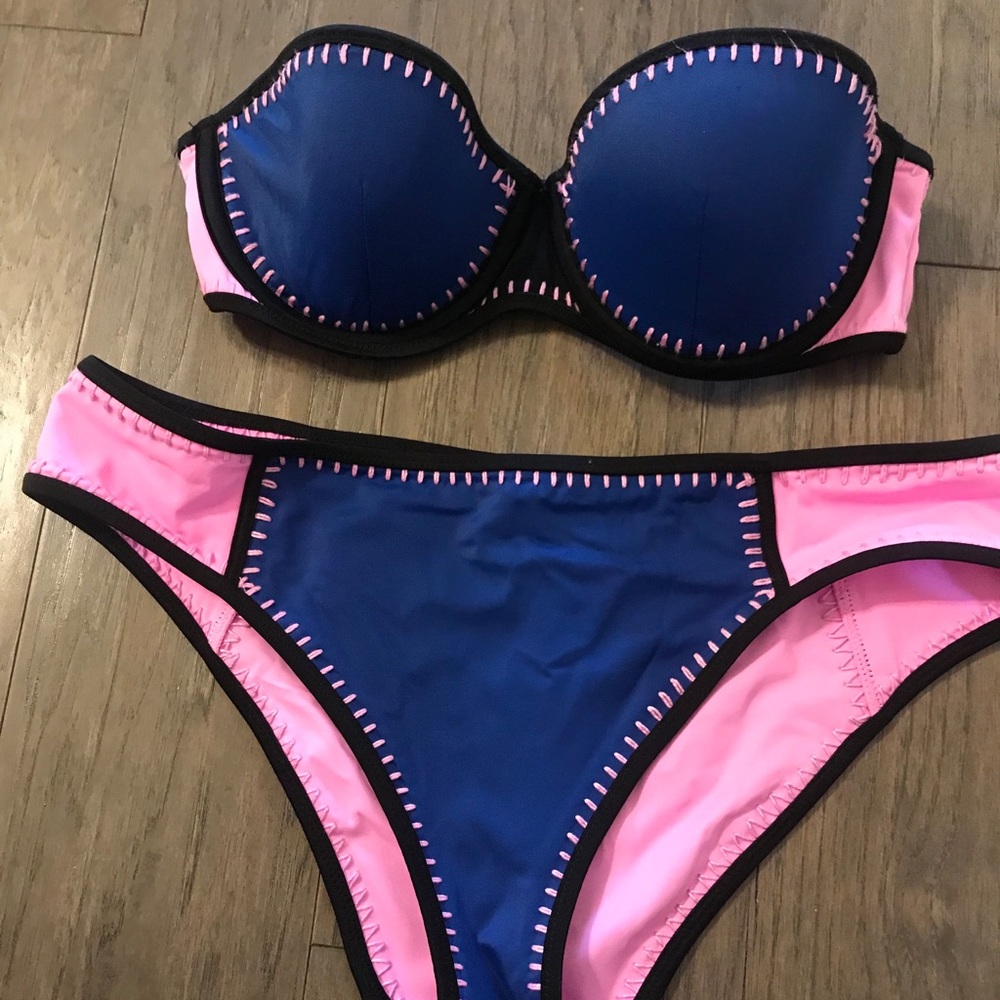 Victoria's Secret Blue and Pink Sporty Bikini